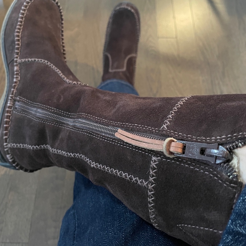 Timberland Chocolate Suede Boots - Picture 3 of 5